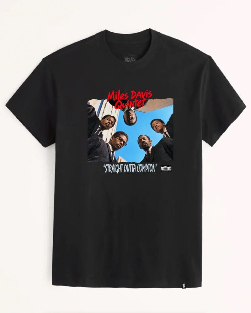 T-shirt noir Miles Davis Quintet — Straight Outta Compton